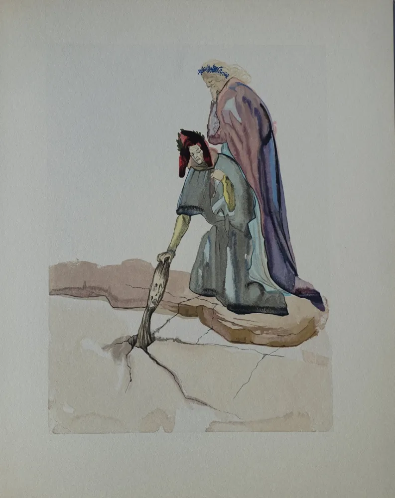 木版 Dali - Divine Comédie, Enfer 32, Les traitres envers leur patrie