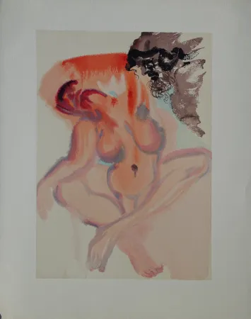 木版 Dali - Divine Comédie, Purgatoire 3, Les indolents