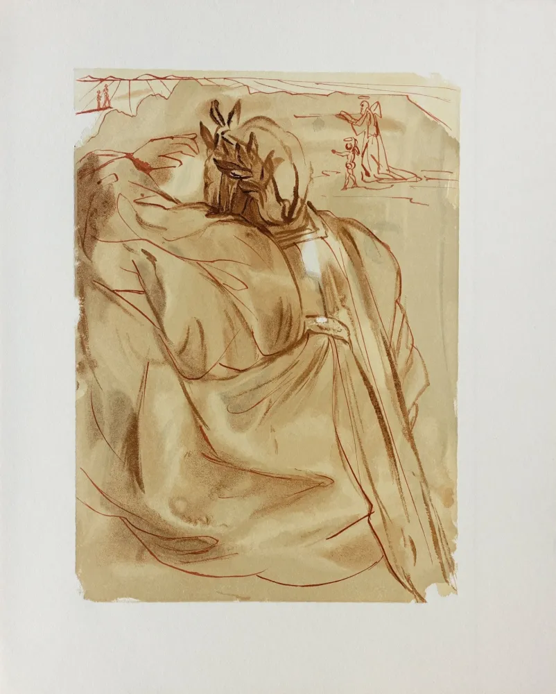 木版 Dali - Divine Comédie, Purgatoire 30, L'annonce d'un grand événement