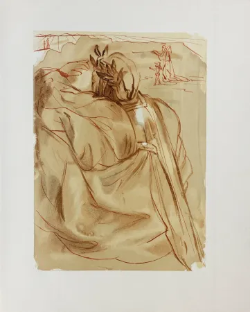 木版 Dali - Divine Comédie, Purgatoire 30, L'annonce d'un grand événement