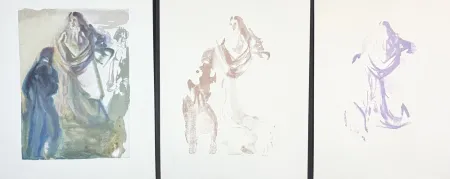 木版 Dali - Divine Comedy Heaven Canto 27 Decomposition (3 Pieces)