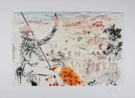 彫版 Dali - Don Quichotte : L'Age d'Or, 1957 - Hand-signed