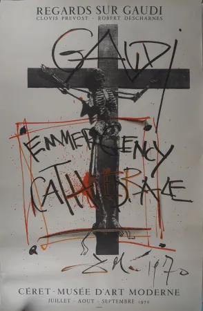リトグラフ Dali - Emmergency Cathedrale : Gaudi