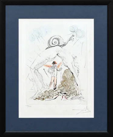 エッチング Dali - Femme à l’escargot (Woman with Snail)