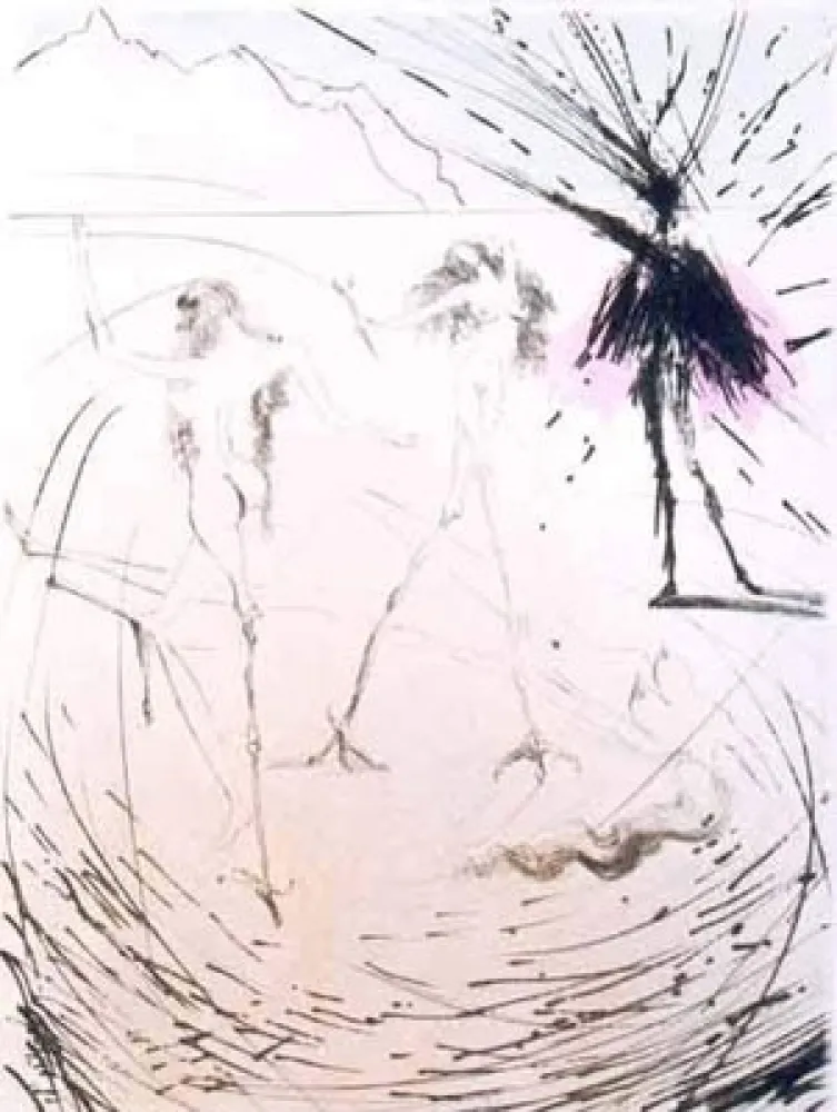 彫版 Dali - Femme Poules