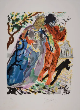 リトグラフ Dali - Fille de Minos..., from Ovide L'art D'aimer - Hand-signed - Large size