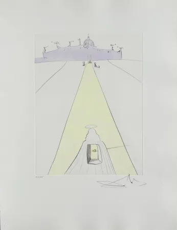 エッチング Dali - God, Time, Space, and the Pope