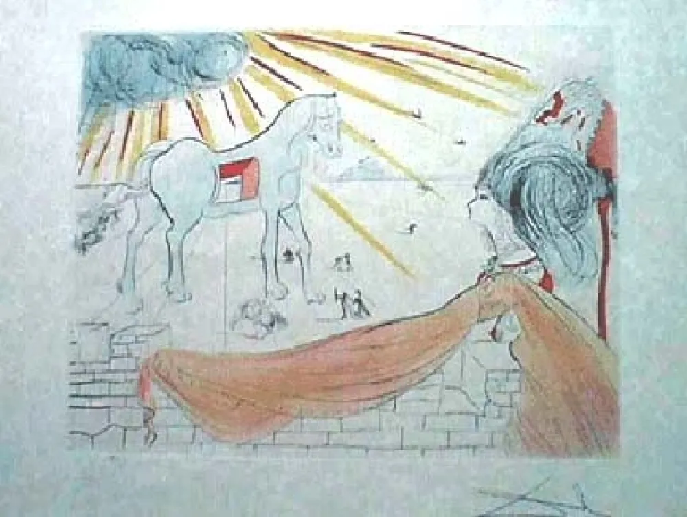 彫版 Dali - Helen and the Trojan Horse