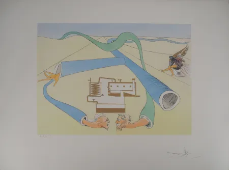 彫版 Dali - Hommage à Léonard de Vinci : le cracking du pétrole