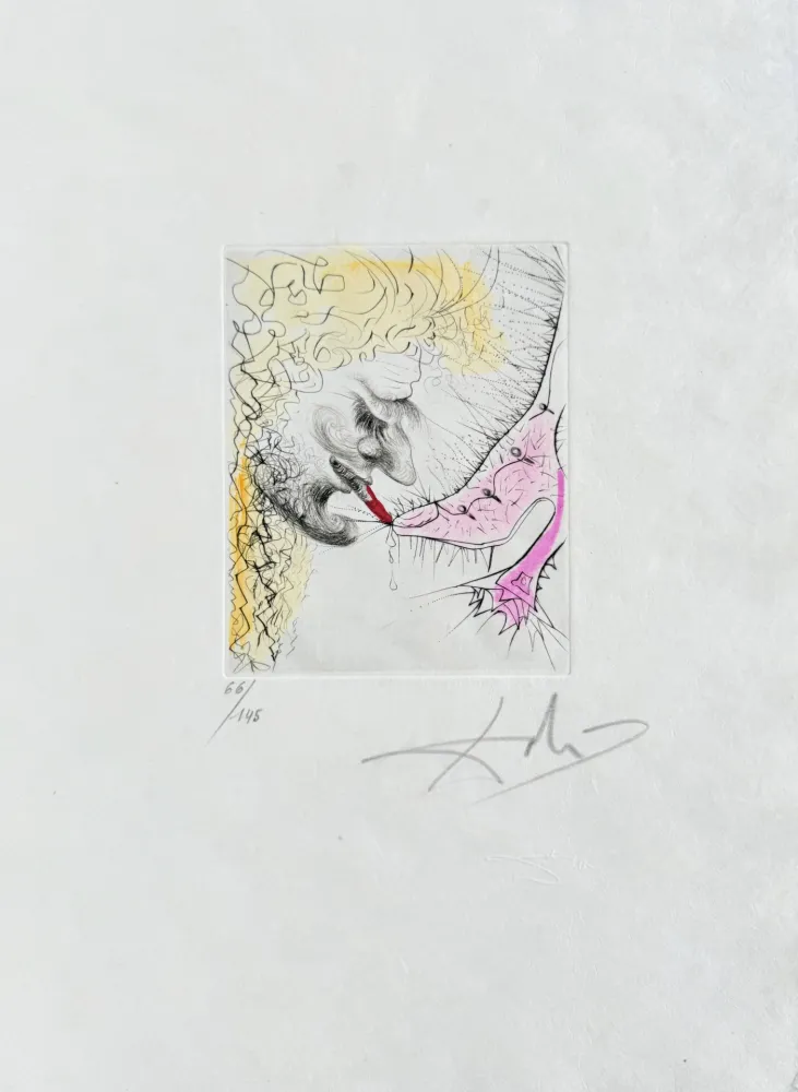 彫版 Dali - Homme baisant la chaussure