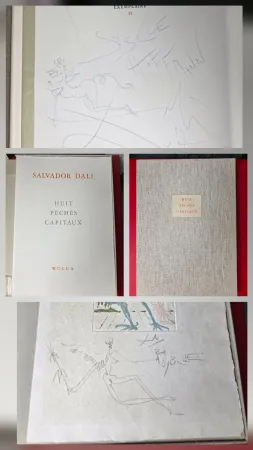 多数の Dali - Huit Péchés Capitaux Unique wity Two Original  Drawings 