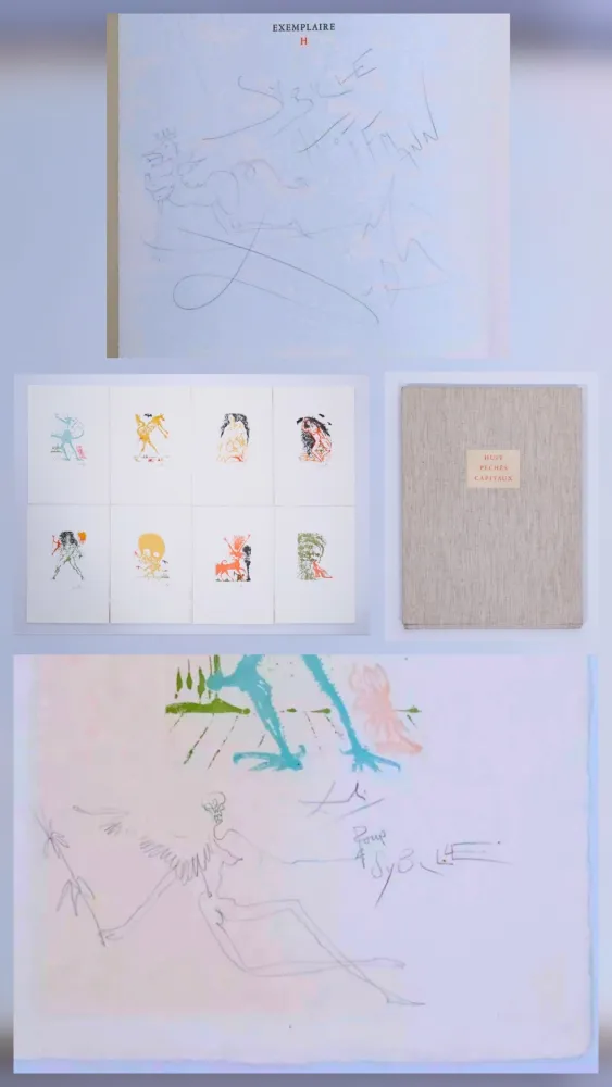 アクチアント Dali - Huit péchés capitaux - with two original drawings
