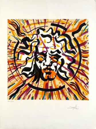 リトグラフ Dali - Il sole (The Sun)