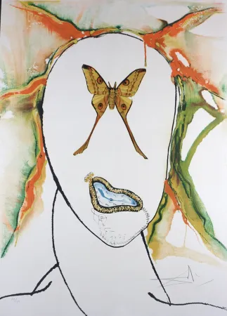 リトグラフ Dali - Kabuki Dancer