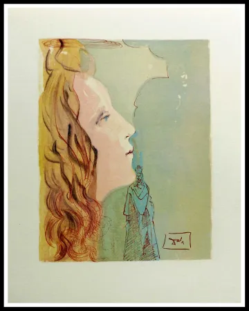 木版 Dali - LA DIVINE COMEDIE - Béatrice