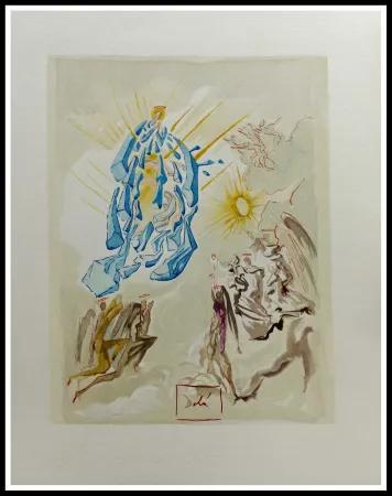 木版 Dali - LA DIVINE COMEDIE - Dante recouvre la vue