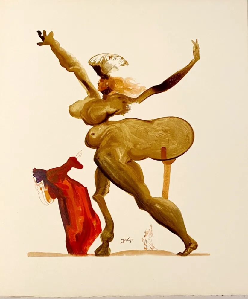 木版 Dali - La Divine Comédie - Enfer 33 - Les traitres envers leurs hôtes