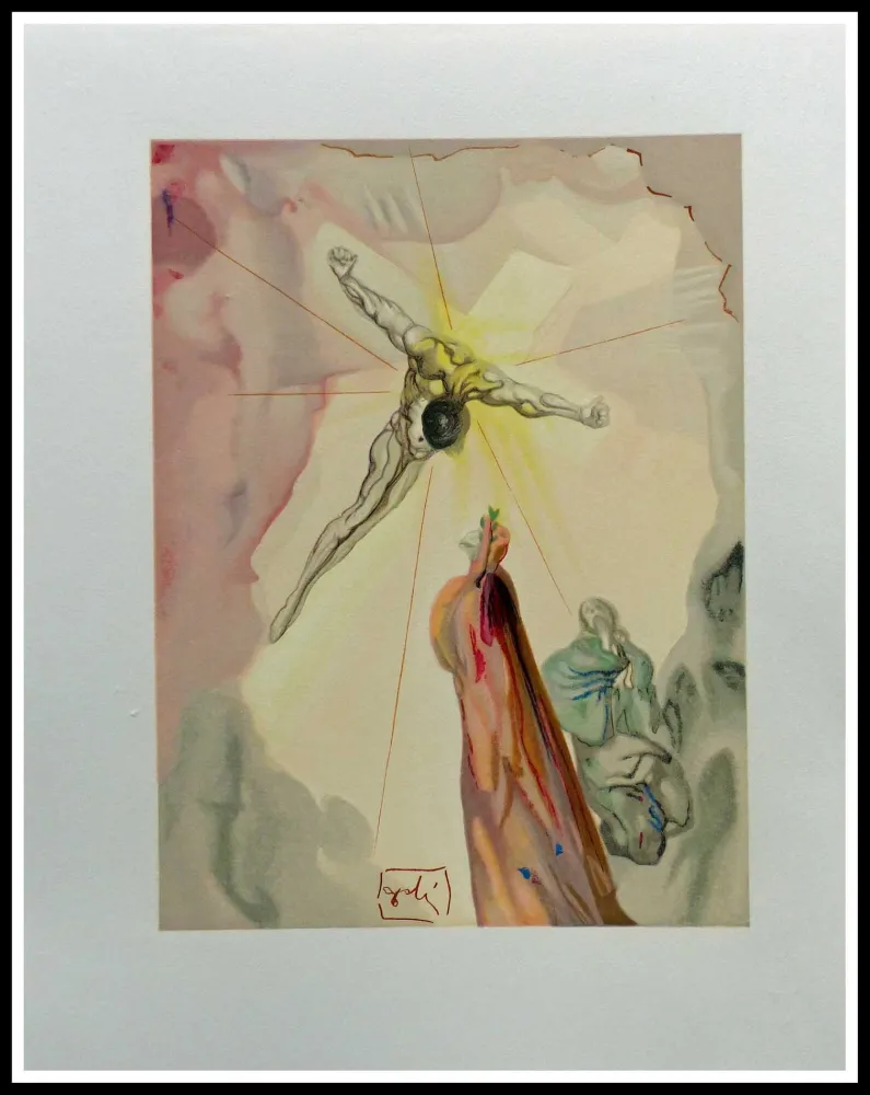木版 Dali - LA DIVINE COMEDIE - L'apparition du Christ