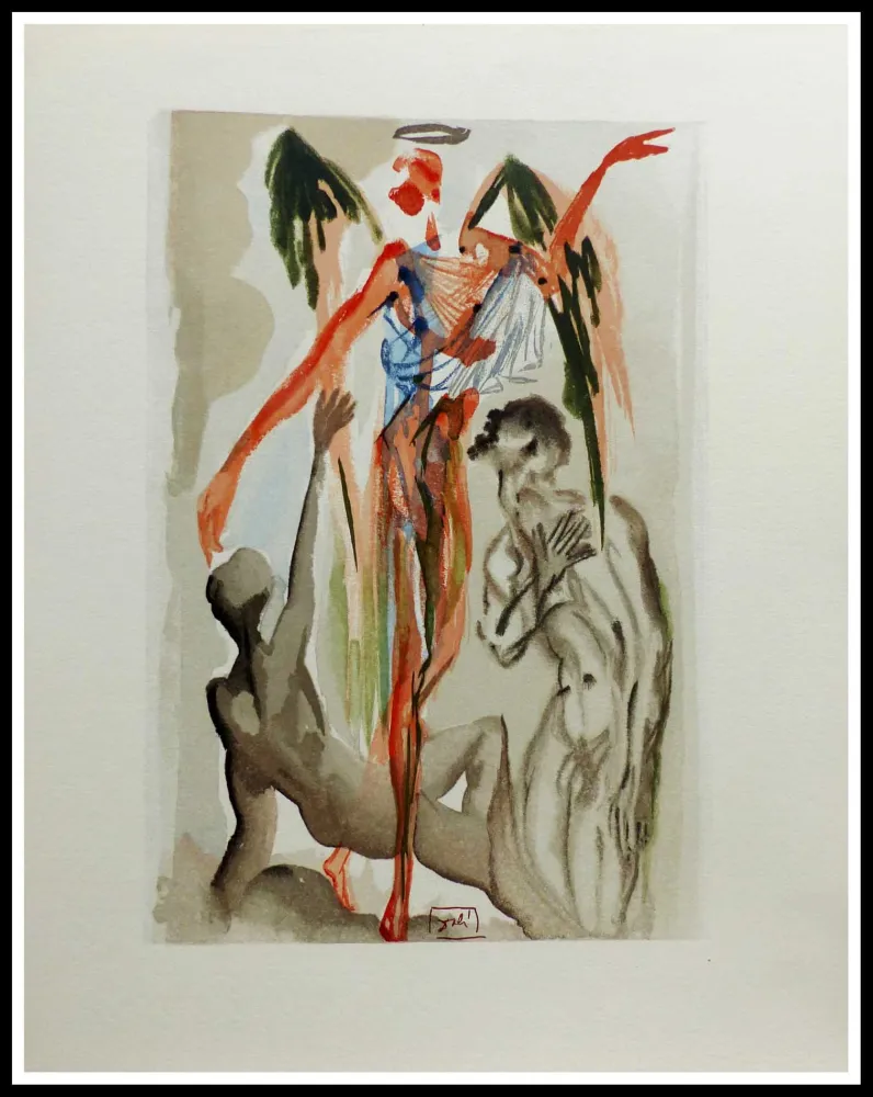 木版 Dali - LA DIVINE COMEDIE - Le paradis terrestre