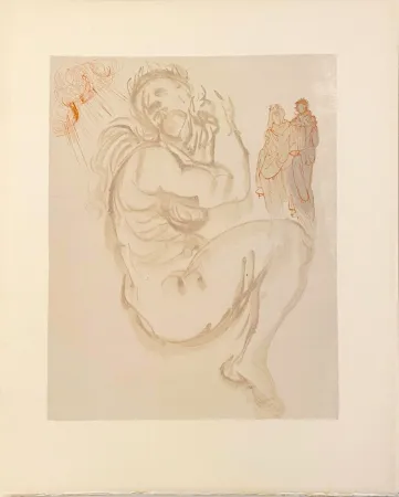 木版 Dali - La Divine Comédie - Purgatoire 19 - Le songe de Dante