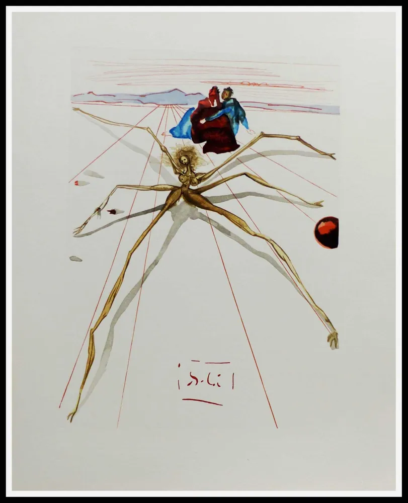 木版 Dali - LA DIVINE COMEDIE - Quittant la corniche