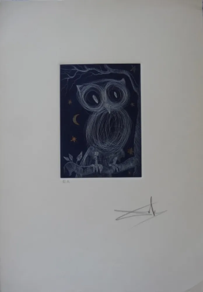 エッチング Dali - La petite chouette