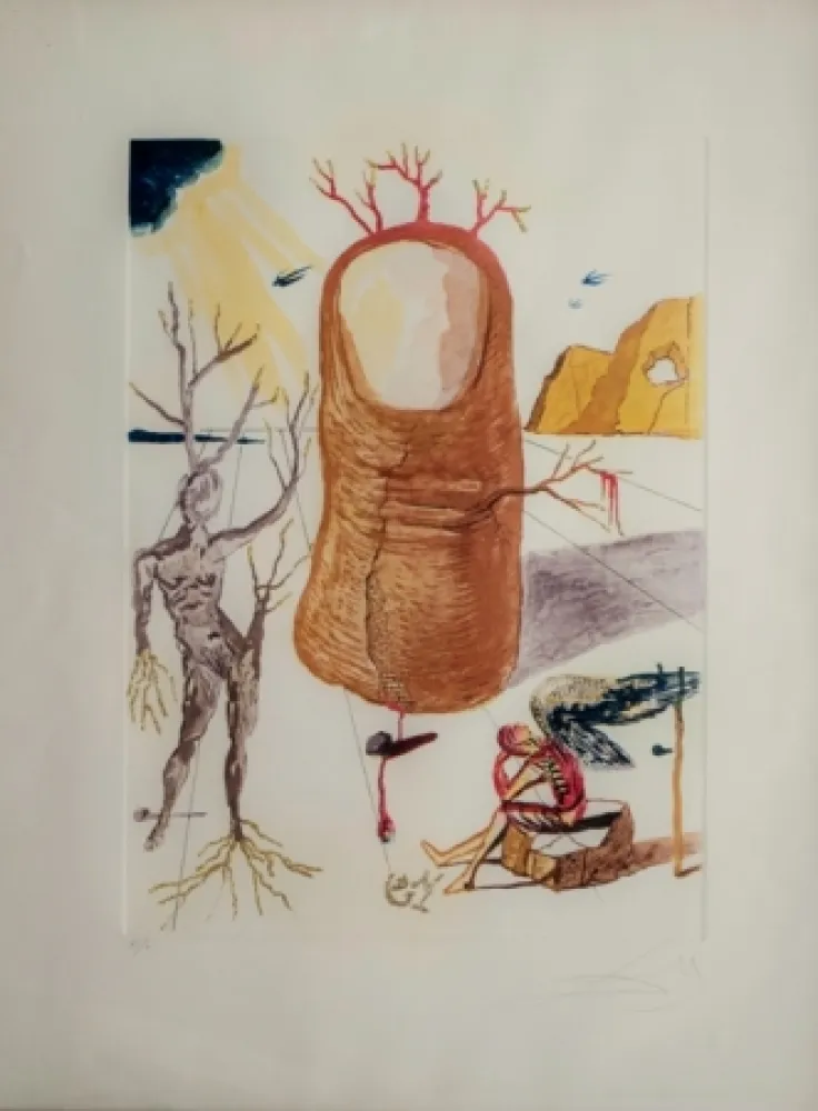 リトグラフ Dali - La Visione dell'Angelo di Cap de Creus
