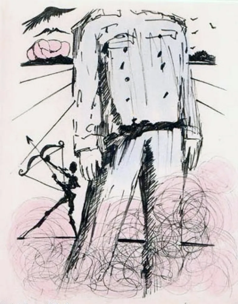 彫版 Dali - Le bust de Mao