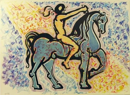 リトグラフ Dali - Le Cavalier, from La Jungle Humaine 