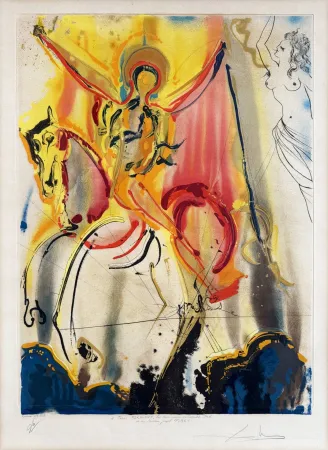 エッチングと　アクチアント Dali - Le Cavalier Triomphant