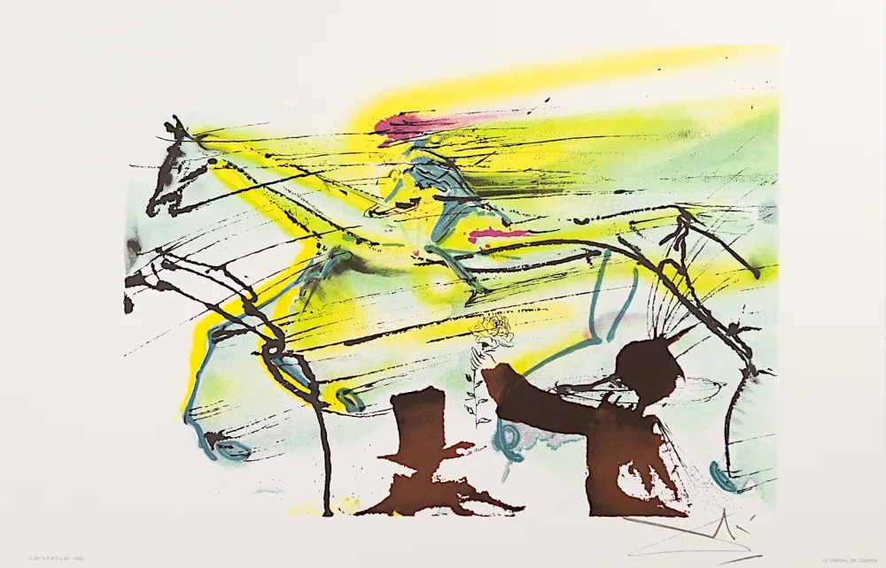 リトグラフ Dali - Le Cheval de Course (Race Horse)