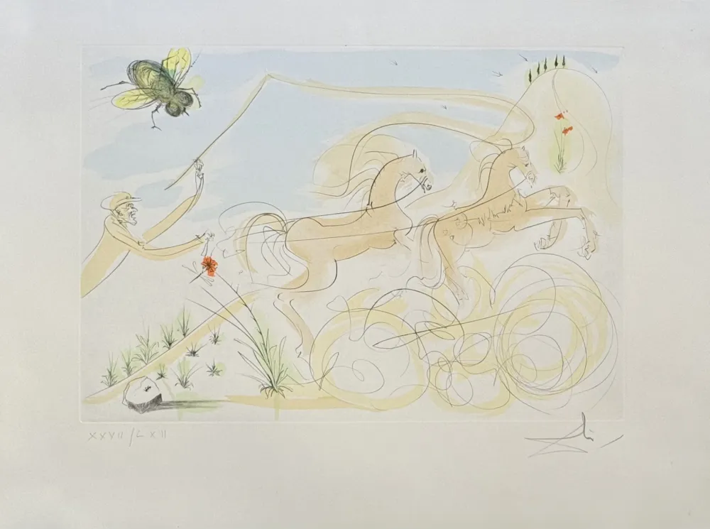 彫版 Dali - Le cheval et la mouche (La mouche du coche), 1974