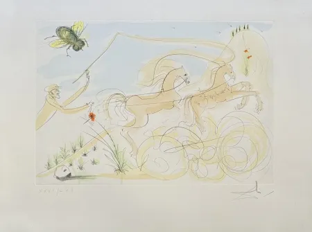 彫版 Dali - Le cheval et la mouche (La mouche du coche), 1974