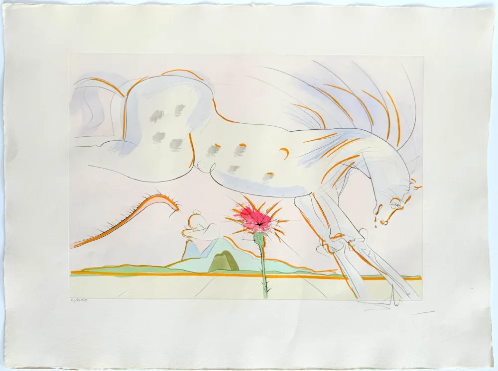 エッチング Dali - Le Cheval et le Loup (The Horse and the Wolf)