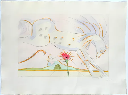 エッチング Dali - Le Cheval et le Loup (The Horse and the Wolf)