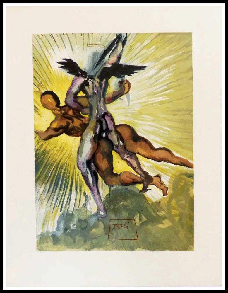 木版 Dali - Les anges gardiens de la vallée