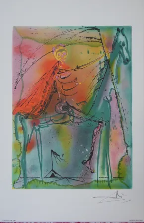 リトグラフ Dali - Les Chevaux, le Cheval de la Mort