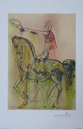 リトグラフ Dali - Les Chevaux, Le Chevalier Romain