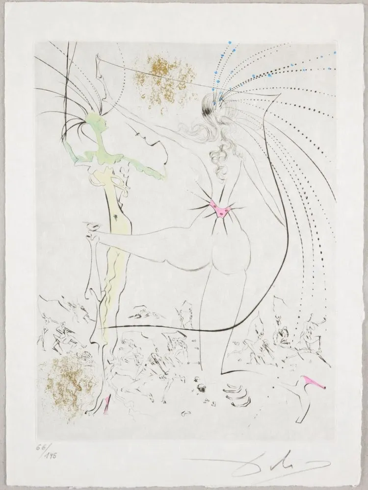 エッチング Dali - Les Fesses piquantes, Piquant Buttocks