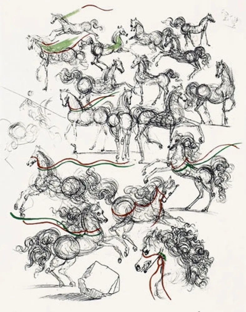 彫版 Dali - Les Petits Chevaux (Small Horses)