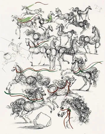 彫版 Dali - Les Petits Chevaux (Small Horses)