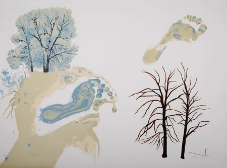 リトグラフ Dali - Les Saisons - Winter 