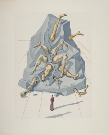 木版 Dali - Les Simoniaques, 1963