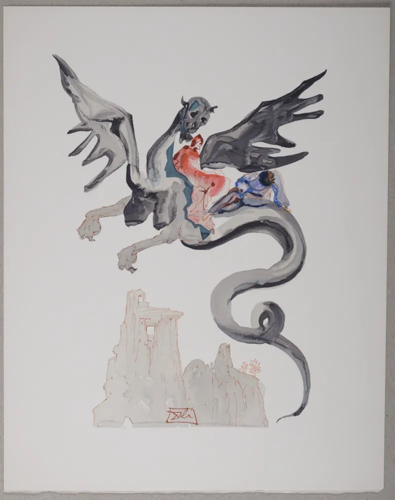 リトグラフ Dali - Les Usuriers