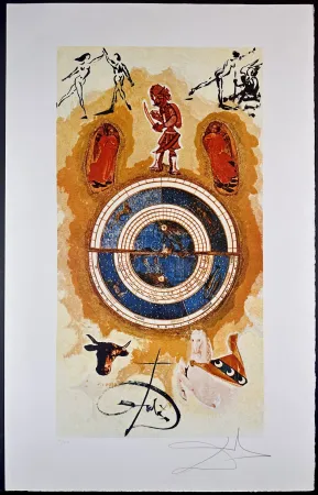 リトグラフ Dali - Lyle Stuart Tarot Prints Wheel of Fortune