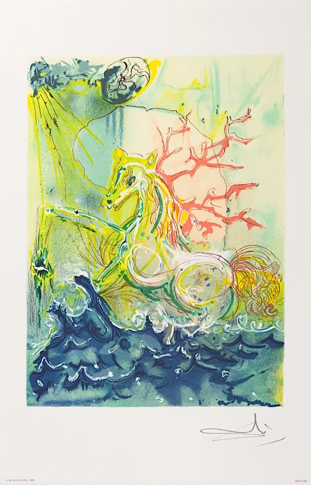 リトグラフ Dali - Neptune