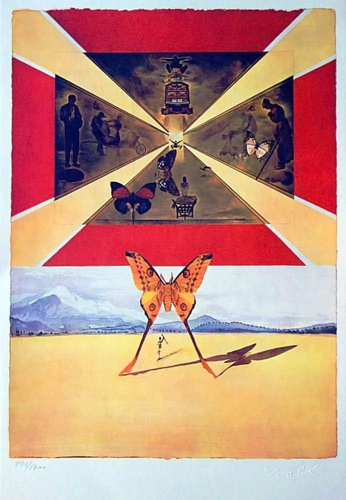 リトグラフ Dali - Original Lithograph, relief stamp signature, Roussillon: S.N.C.F, 1969