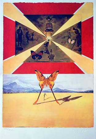 リトグラフ Dali - Original Lithograph, relief stamp signature, Roussillon: S.N.C.F, 1969
