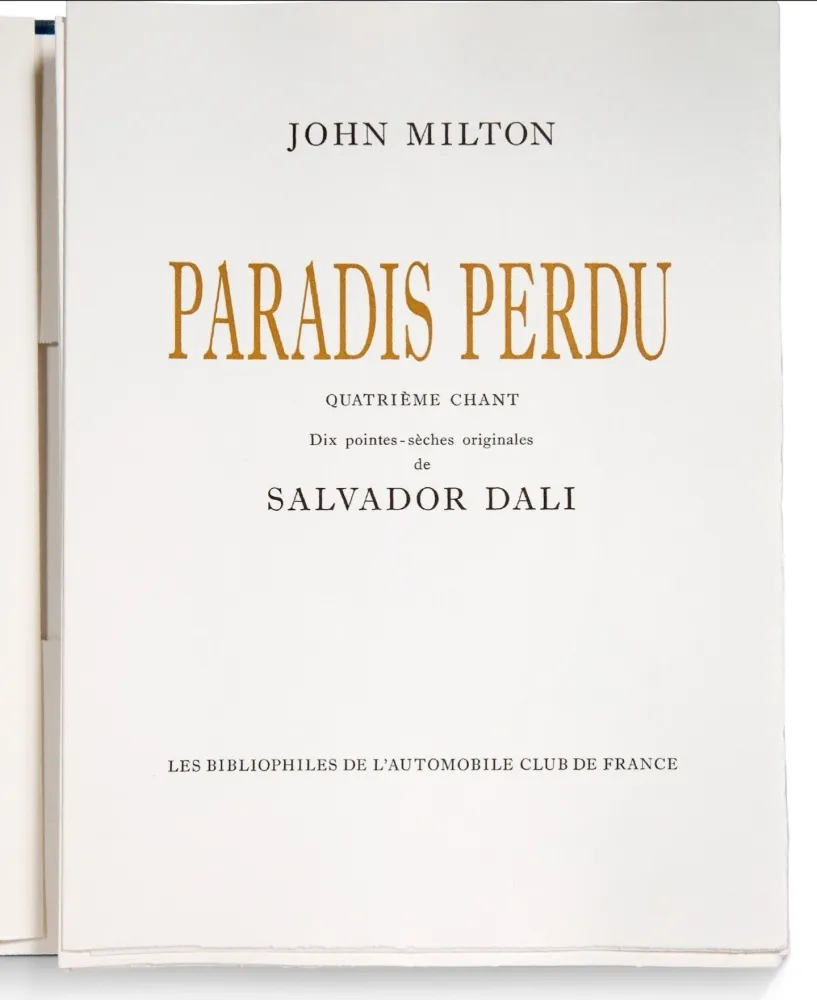 挿絵入り本 Dali - Paradis Perdu/ Milton