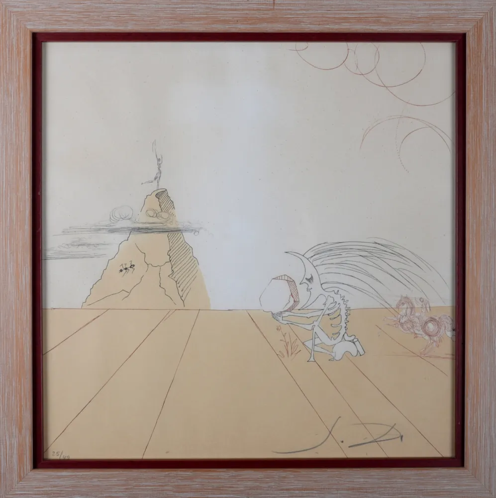 彫版 Dali - Paysage fossile imaginaire, 1968/1980 - Hand-signed